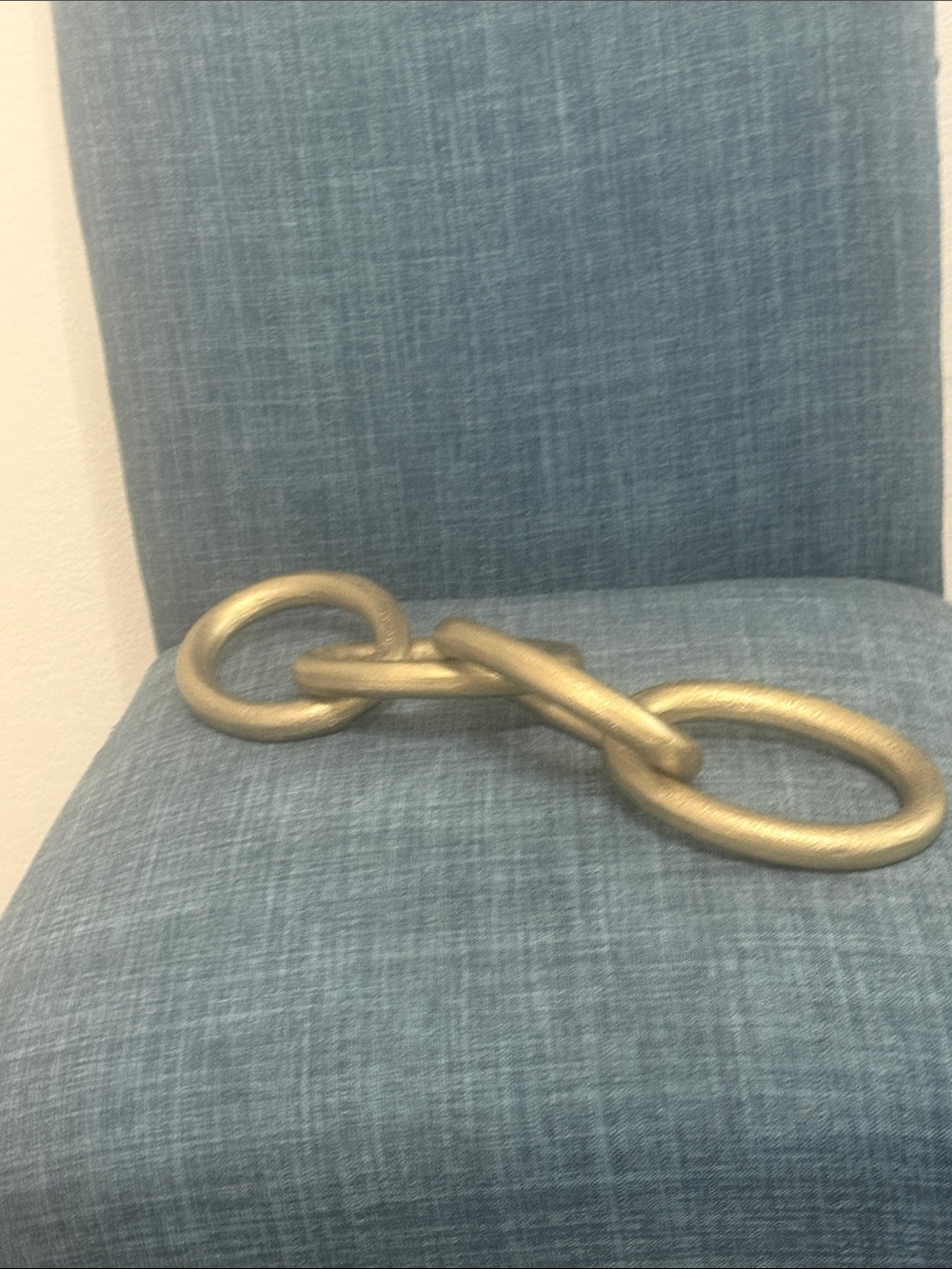 Kirklands Metallic Gold Linked Ring Accent Sculpture
